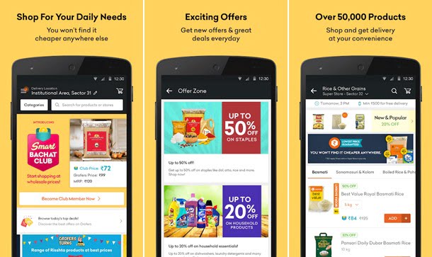 Grofers Grocery Shopping App